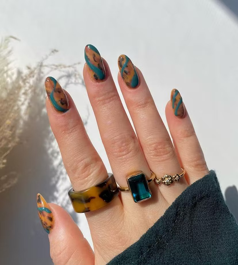 Neutral Colorful Nails