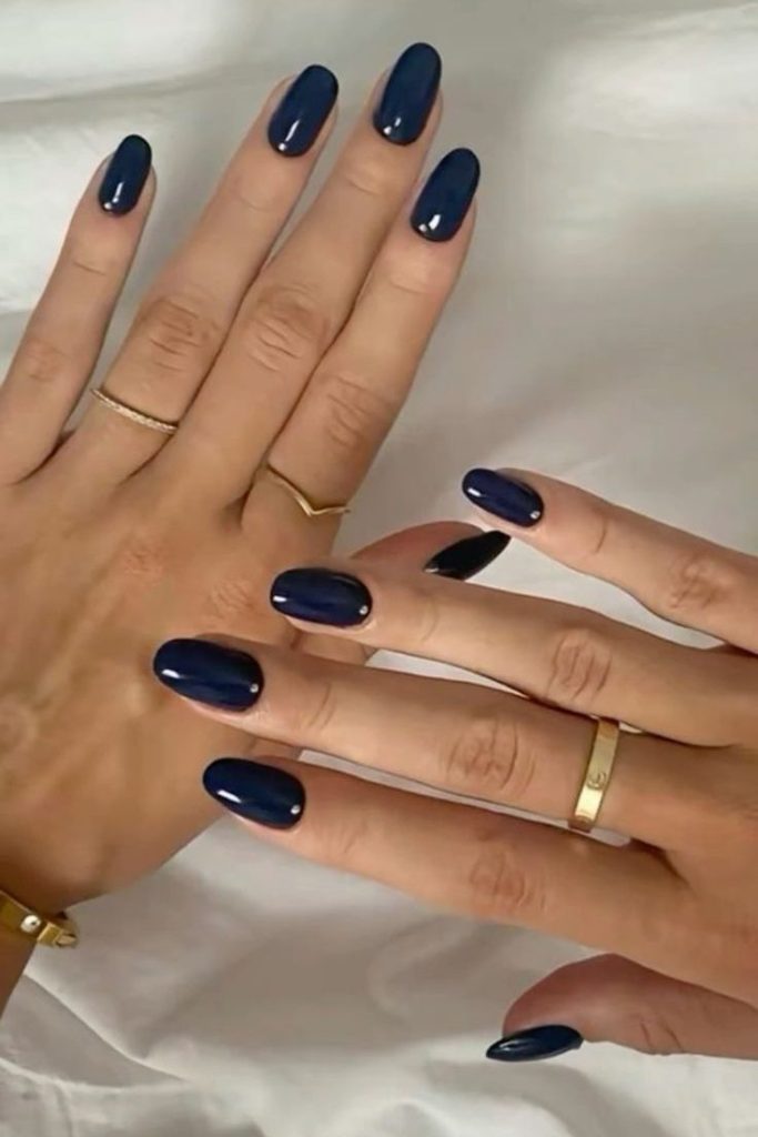 Navy Blue Nails