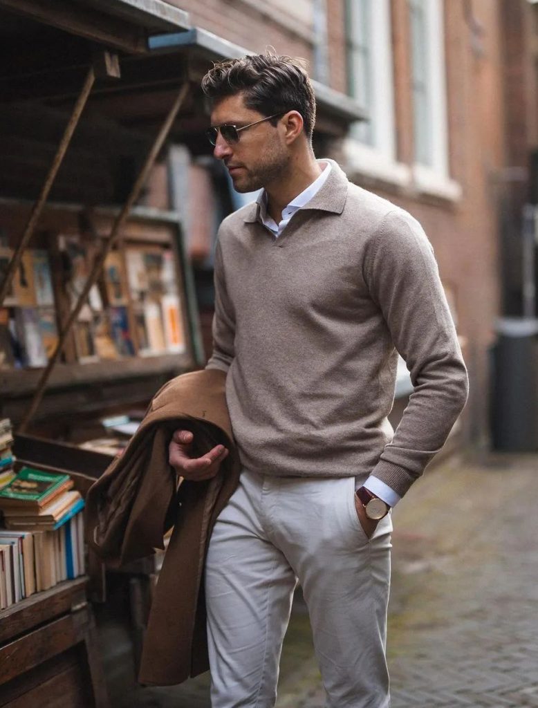 Tan Sweater Over